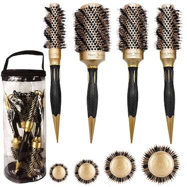 what size round brush for curtain bangs: Considering the versatility of a round brush in various hair styling techniques, how does its size impact the application and outcome of curtain bangs?